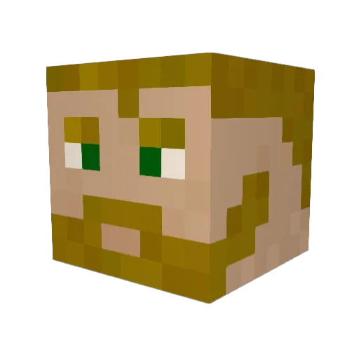 Thoiren Minecraft avatar head, 3D render