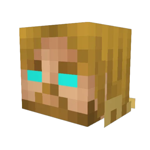 Thollto Minecraft avatar head, 3D render