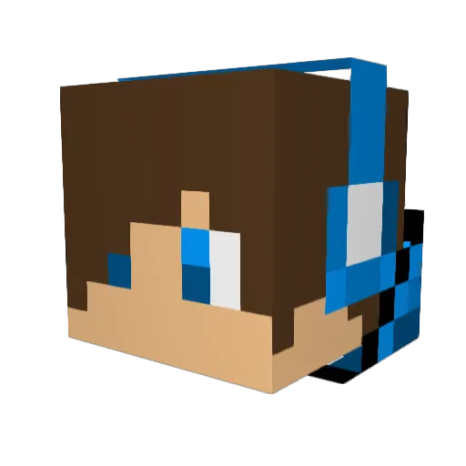 ThomAur Minecraft avatar head, 3D render