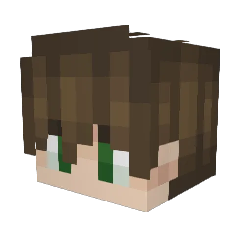 ThomCau Minecraft avatar head, 3D render