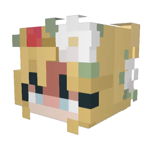 ThomDumb Minecraft avatar head, 3D render