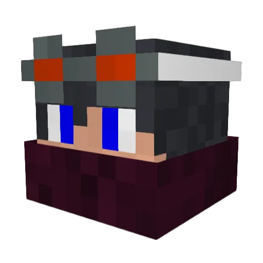 ThomTwix Minecraft avatar head, 3D render