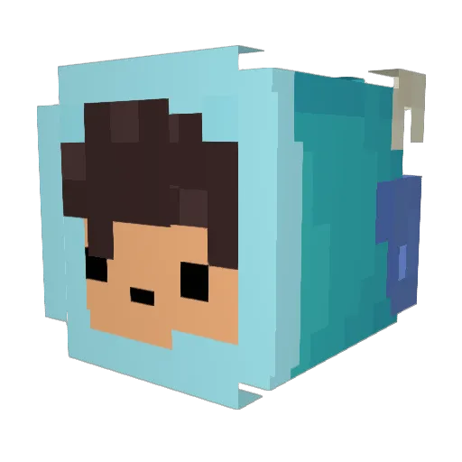 Thomaker Minecraft avatar head, 3D render