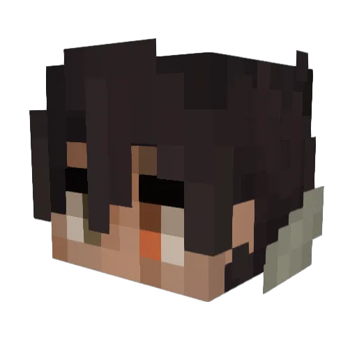 Thomarec Minecraft avatar head, 3D render