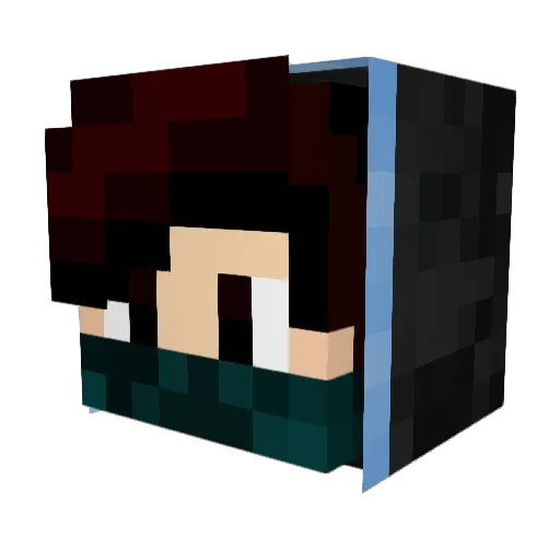 Thomas119 Minecraft avatar head, 3D render