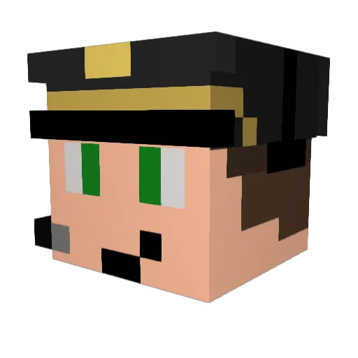Thomas17000 Minecraft avatar head, 3D render