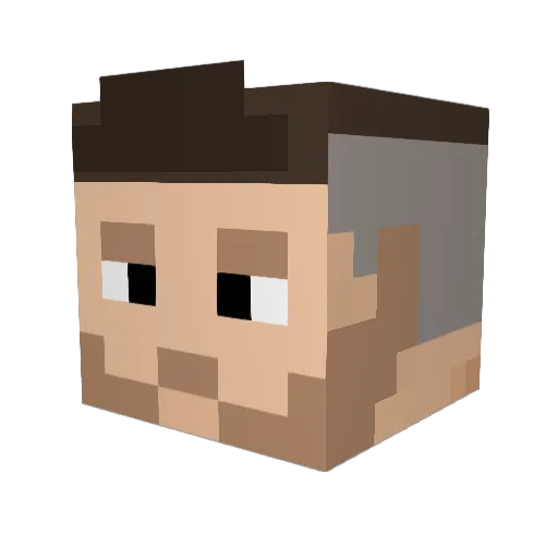 Thomas210 Minecraft avatar head, 3D render