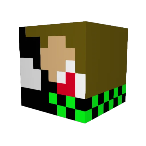 Thomas423 Minecraft avatar head, 3D render