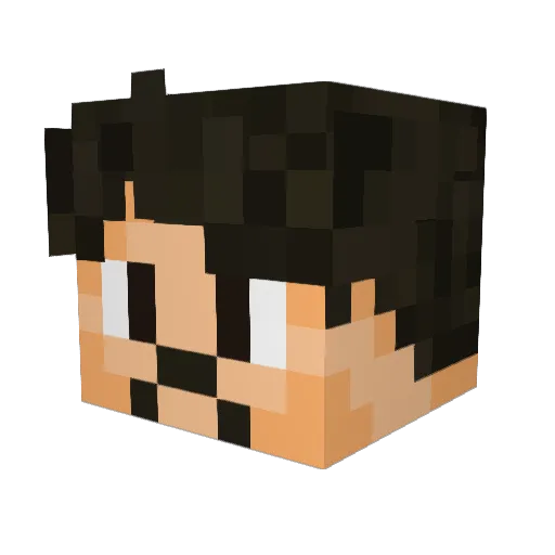 Thomas621 Minecraft avatar head, 3D render