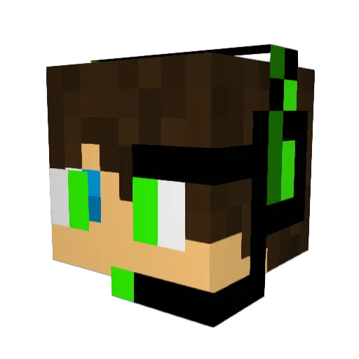 Thomas720 Minecraft avatar head, 3D render