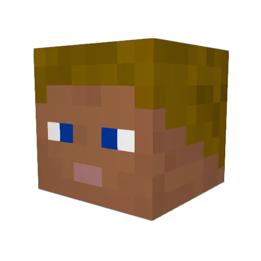 Thomas911 Minecraft avatar head, 3D render