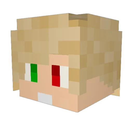 ThomasChara06 Minecraft avatar head, 3D render