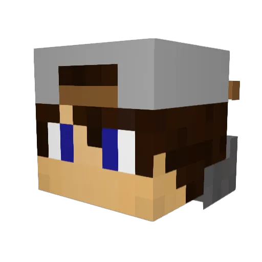 ThomasClient_ Minecraft avatar head, 3D render