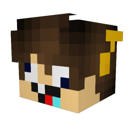 ThomasDroid Minecraft avatar head, 3D render