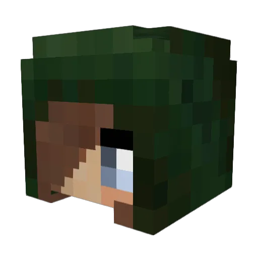 ThomasKaty Minecraft avatar head, 3D render