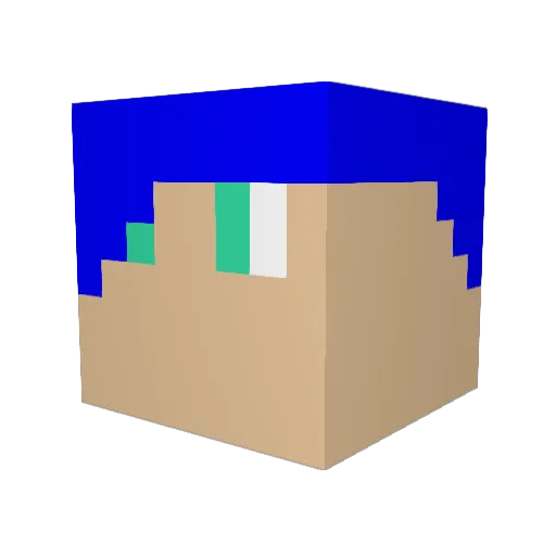 ThomasLittle12 Minecraft avatar head, 3D render