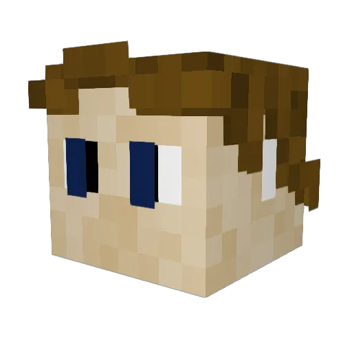 ThomasMuller_25 Minecraft avatar head, 3D render