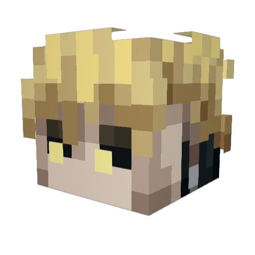 ThomasT75 Minecraft avatar head, 3D render