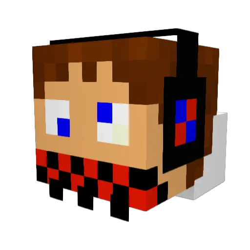 ThomasTine Minecraft avatar head, 3D render