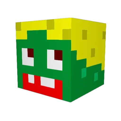 Thomas_262 Minecraft avatar head, 3D render