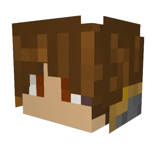 Thomas_White Minecraft avatar head, 3D render