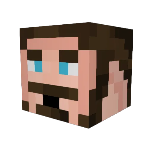 Thomaselkapo Minecraft avatar head, 3D render
