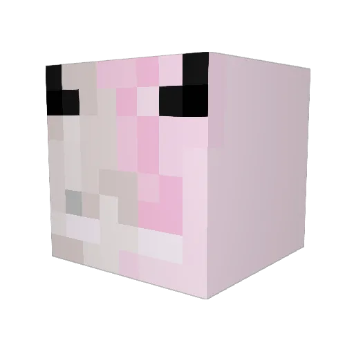 Thomaslll Minecraft avatar head, 3D render