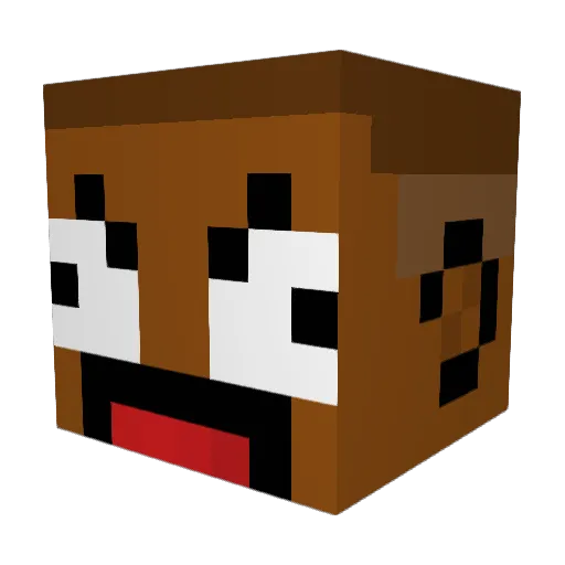 Thomasmunken Minecraft avatar head, 3D render