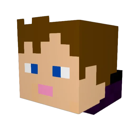 Thomastrainiac Minecraft avatar head, 3D render
