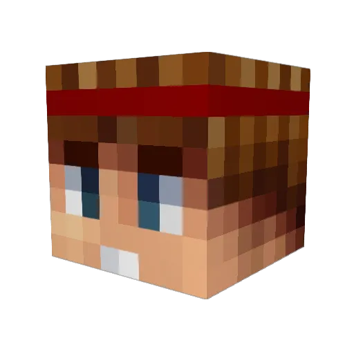 Thomaswill Minecraft avatar head, 3D render