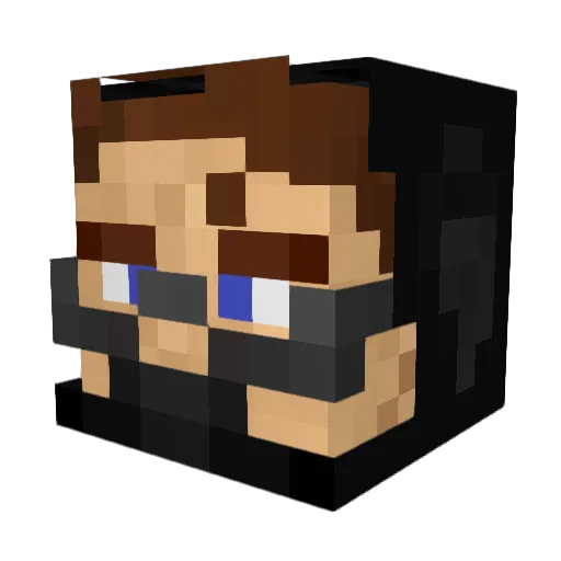 Thomaz2Fast Minecraft avatar head, 3D render