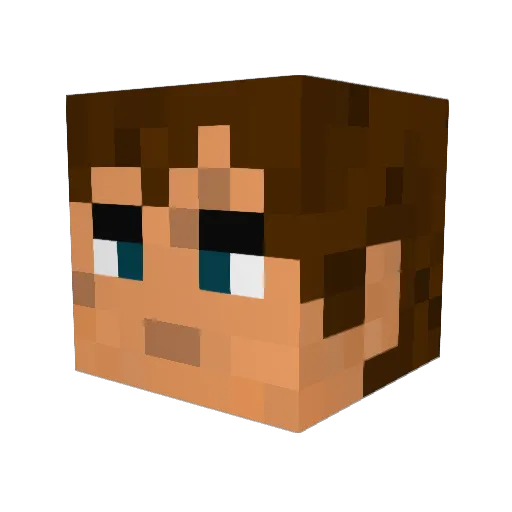 Thomdu13 Minecraft avatar head, 3D render