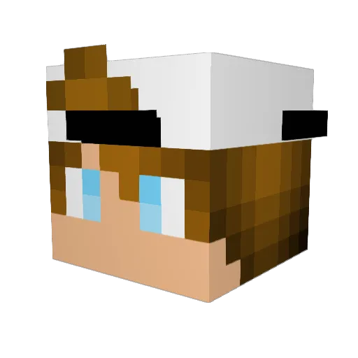 Thommieeee Minecraft avatar head, 3D render