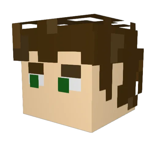 Thomome83 Minecraft avatar head, 3D render