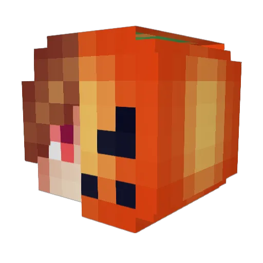Thompshot Minecraft avatar head, 3D render