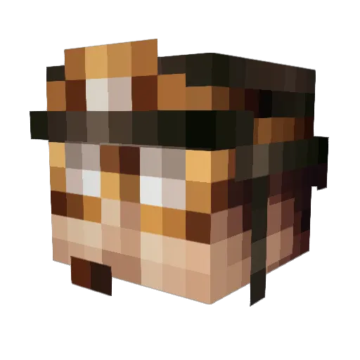 Thompsonit Minecraft avatar head, 3D render
