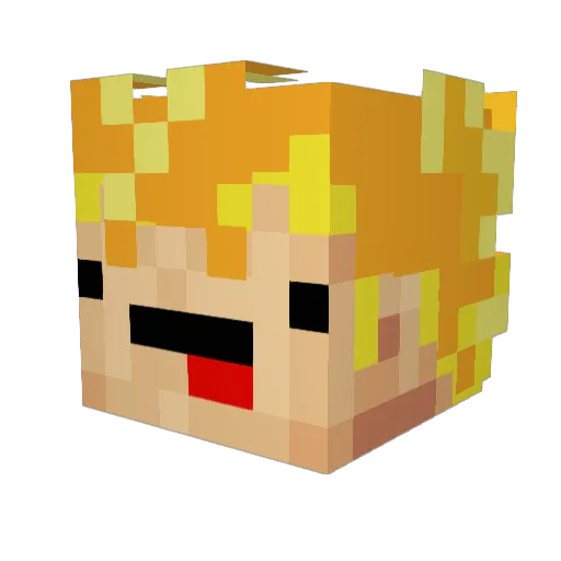 Thomson10 Minecraft avatar head, 3D render