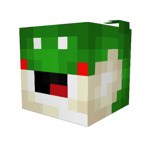 Thomstan Minecraft avatar head, 3D render