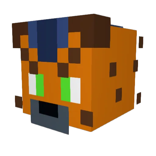 Thomthomps Minecraft avatar head, 3D render