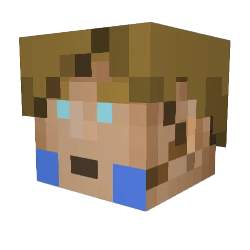 Thomzoo Minecraft avatar head, 3D render