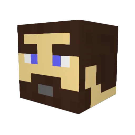 Thonav Minecraft avatar head, 3D render