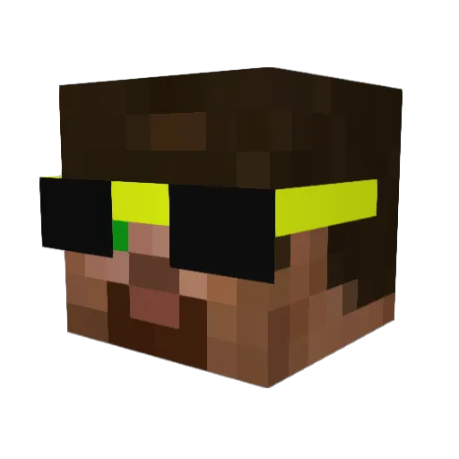 Thonysam1 Minecraft avatar head, 3D render