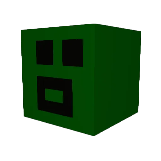 Thoopoi Minecraft avatar head, 3D render