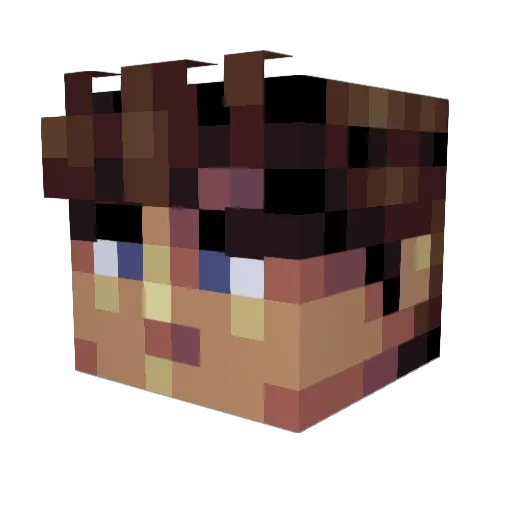 ThootjeB Minecraft avatar head, 3D render