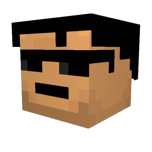 Thopia Minecraft avatar head, 3D render