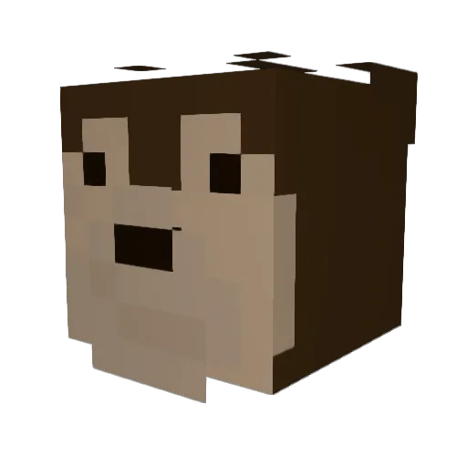 Thopki Minecraft avatar head, 3D render