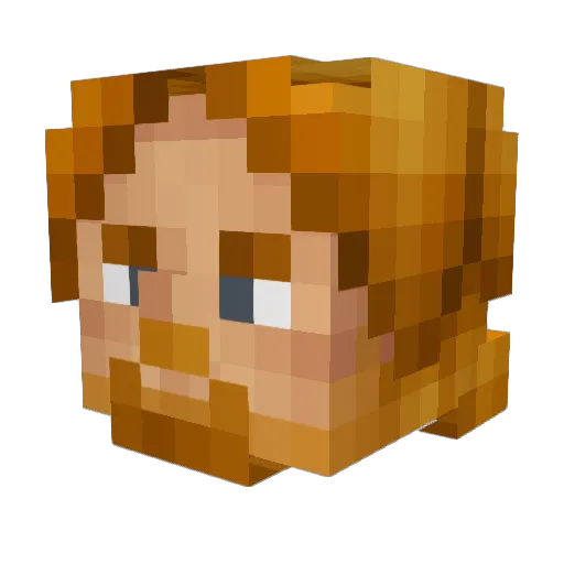 ThorA19 Minecraft avatar head, 3D render