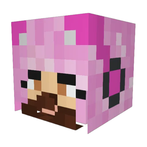 ThorRung Minecraft avatar head, 3D render