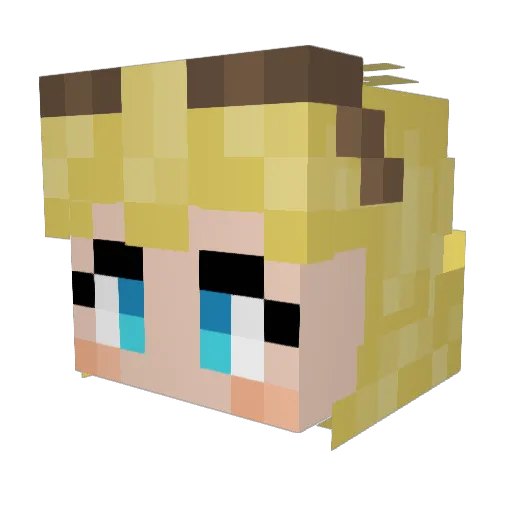 Thor_ChanVR Minecraft avatar head, 3D render