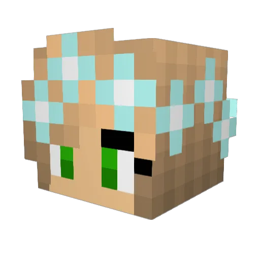 ThoraLOL Minecraft avatar head, 3D render
